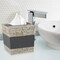 Tissue Box Holder | Decorative Stone Square Rustic Finish | Facial Tissue Cover for Bathroom Vanity & Countertops